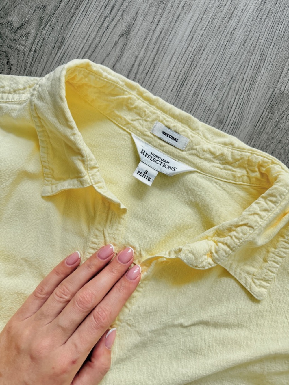 Cotton Butter Yellow Button-Up Shirt